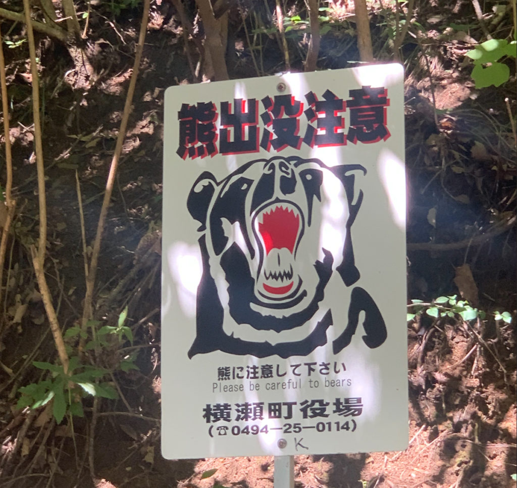 Bear warning sign in Japan
